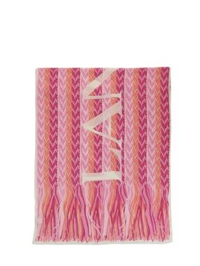 Lanvin Pink & Orange Striped Scarf